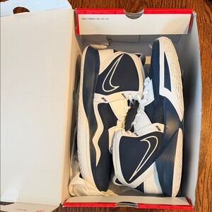 Nike Navy and White High-Top Sneakers. Kyrie basketball shoes brand new